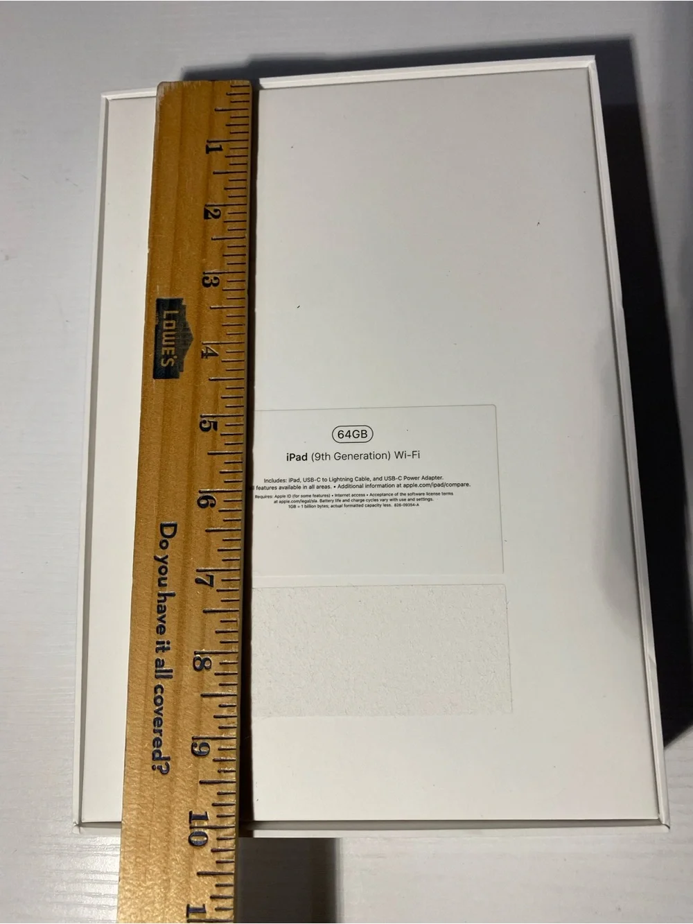 Apple iPad 9th Gen 64GB Wi-Fi Empty Box & Insert Only